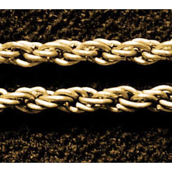 PandaHall Iron Rope Chains, Unwelded, Golden, with Spool, Link:3mm, wire: 0.6mm thick, 100m/roll Iron
PandaHall Iron Rope Chains, Unwelded, Golden, with Spool, Link:3mm, wire: 0.6mm thick, 100m/roll Iron