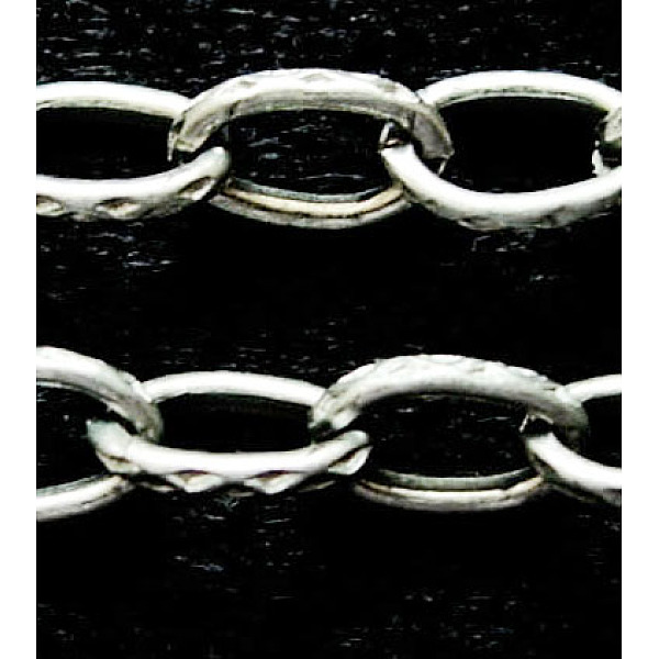 PandaHall Iron Cable Chains, Textured, Unwelded, with Spool, Flat Oval, Platinum Color, 7x4.5x1mm, about 328.08 Feet(100m)/roll Iron
PandaHall Iron Cable Chains, Textured, Unwelded, with Spool, Flat Oval, Platinum Color, 7x4.5x1mm, about 328.08 Feet(100m)/roll Iron