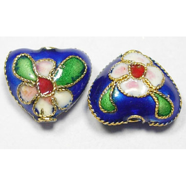 PandaHall Handmade Cloisonne Beads, Heart, Royal Blue, 10.5x12x6.5mm, Hole: 1.2~2mm Brass Heart Blue
PandaHall Handmade Cloisonne Beads, Heart, Royal Blue, 10.5x12x6.5mm, Hole: 1.2~2mm Brass Heart Blue