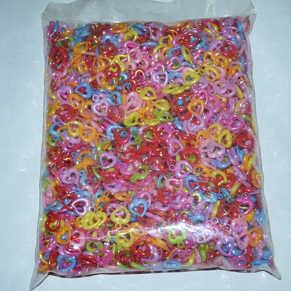 PandaHall Hollowing Heart Pendants, AB Color Plastic Pendants, Mixed Color, about 20mm long, 14mm wide, hole: 2mm, about 1000pcs/bag Plastic..., Multicolor
PandaHall Hollowing Heart Pendants, AB Color Plastic Pendants, Mixed Color, about 20mm long, 14mm wide, hole: 2mm, about 1000pcs/bag Plastic..., Multicolor