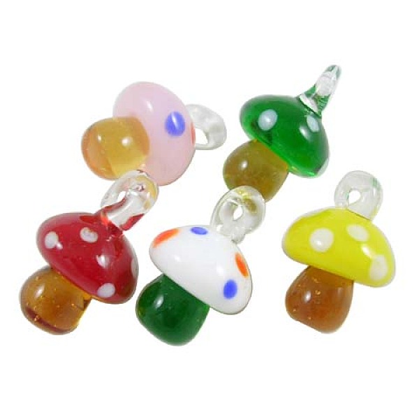 PandaHall Handmade Lampwork Pendants, Mixed Color, Mushrooms, about 15mm wide, 25mm long, hole: 3mm Lampwork Mushroom Multicolor
PandaHall Handmade Lampwork Pendants, Mixed Color, Mushrooms, about 15mm wide, 25mm long, hole: 3mm Lampwork Mushroom Multicolor