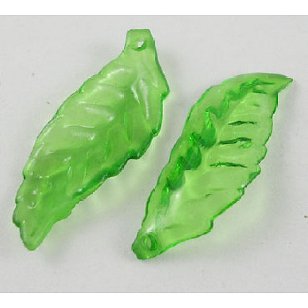 PandaHall Transparent Acrylic Pendants, Leaf, Green, about 27~30mm long, 10mm wide, 2mm thick, hole: 1.5mm, about 1500pcs/500g Acrylic Leaf...
PandaHall Transparent Acrylic Pendants, Leaf, Green, about 27~30mm long, 10mm wide, 2mm thick, hole: 1.5mm, about 1500pcs/500g Acrylic Leaf...