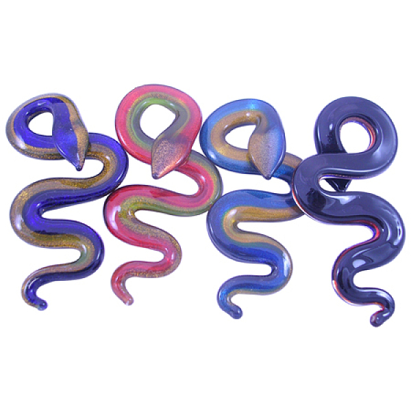 PandaHall Handmade Gold Sand Lampwork Large Pendants, Snake, Mixed Color, about 32mm wide, 71mm long, hole: 10mm Lampwork Snake Multicolor
PandaHall Handmade Gold Sand Lampwork Large Pendants, Snake, Mixed Color, about 32mm wide, 71mm long, hole: 10mm Lampwork Snake Multicolor