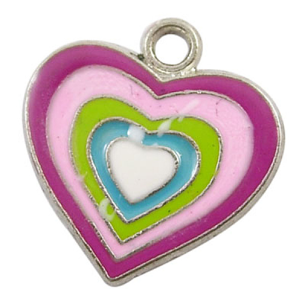 PandaHall Alloy Enamel Pendants, Lead Free and Cadmium Free, Heart, Platinum, Colorful, about 18mm long, 17.5mm wide, 1.5mm thick, hole:2mm...
PandaHall Alloy Enamel Pendants, Lead Free and Cadmium Free, Heart, Platinum, Colorful, about 18mm long, 17.5mm wide, 1.5mm thick, hole:2mm...