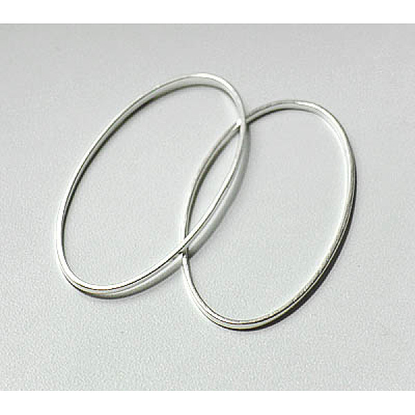 PandaHall Brass Linking Rings, Oval, Silver Color Plated, about 16mm wide, 30mm long, 1mm thick Brass Oval
PandaHall Brass Linking Rings, Oval, Silver Color Plated, about 16mm wide, 30mm long, 1mm thick Brass Oval