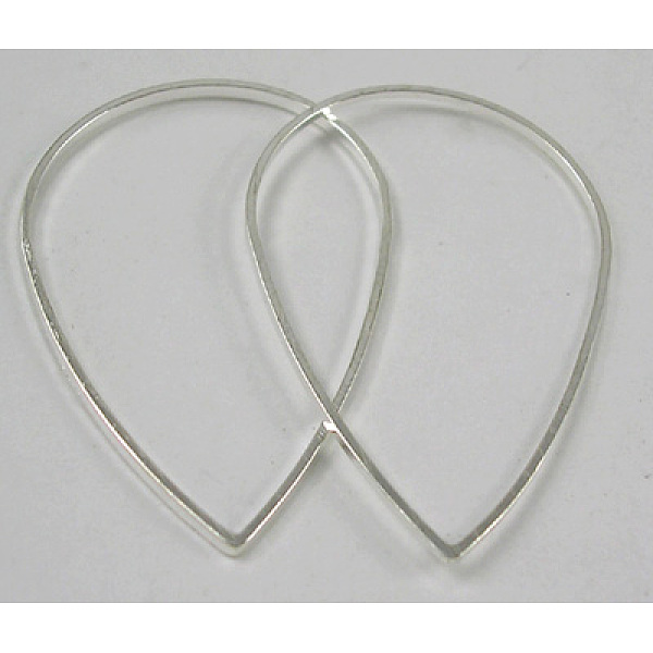 PandaHall Brass Linking Rings, teardrop, plated in Silver color, about 25mm wide, 38mm long, 1mm thick Brass Teardrop
PandaHall Brass Linking Rings, teardrop, plated in Silver color, about 25mm wide, 38mm long, 1mm thick Brass Teardrop