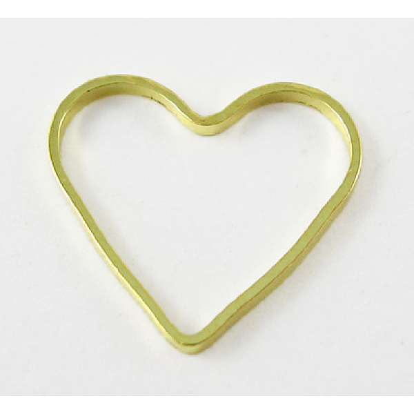 PandaHall Brass Links, Nickel Free, Valentine's Day Jewelry Accessory, Heart, Golden, about 21mm wide, 18.5mm long, 1mm thick Brass Heart
PandaHall Brass Links, Nickel Free, Valentine's Day Jewelry Accessory, Heart, Golden, about 21mm wide, 18.5mm long, 1mm thick Brass Heart