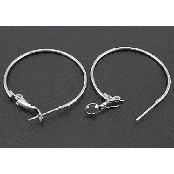 PandaHall Brass Hoop Earrings, DIY Material for Basketball Wives Hoop Earrings, Nickel Free, Platinum Color, about 45mm in diameter, 1.2mm...
PandaHall Brass Hoop Earrings, DIY Material for Basketball Wives Hoop Earrings, Nickel Free, Platinum Color, about 45mm in diameter, 1.2mm...