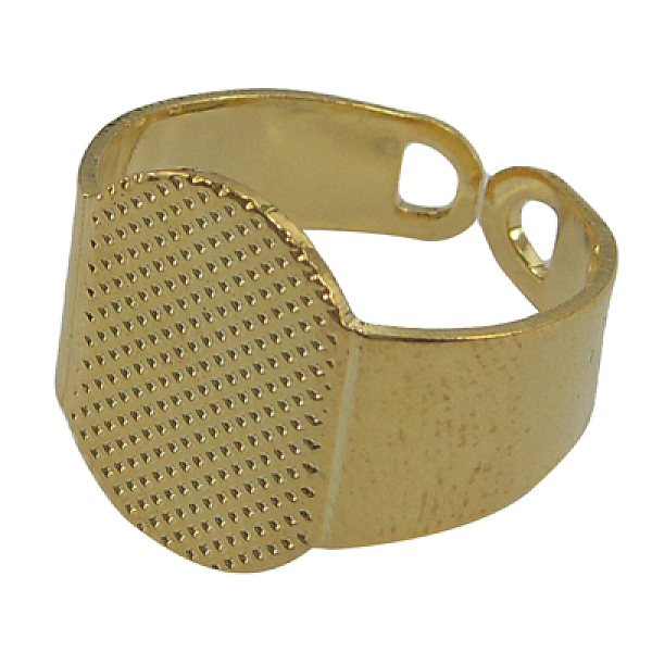 PandaHall Brass Pad Ring Bases, Golden,Size: about 18mm inner diameter, 15mm wide, Tray: 15x11mm Brass
PandaHall Brass Pad Ring Bases, Golden,Size: about 18mm inner diameter, 15mm wide, Tray: 15x11mm Brass