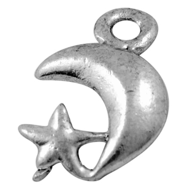 PandaHall Alloy Finding Pendants, Lead Free and Cadmium Free, Moon, Antique Silver, 16x12x2.5mm, Hole: 1.5mm Alloy Moon
PandaHall Alloy Finding Pendants, Lead Free and Cadmium Free, Moon, Antique Silver, 16x12x2.5mm, Hole: 1.5mm Alloy Moon