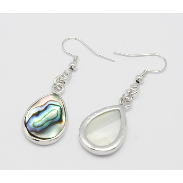 PandaHall Stylish Alloy Abalone Shell/Paua ShellTeardrop Dangle Earrings, with Brass Earring Hooks, Colorful, Size: about 47mm long...
PandaHall Stylish Alloy Abalone Shell/Paua ShellTeardrop Dangle Earrings, with Brass Earring Hooks, Colorful, Size: about 47mm long...