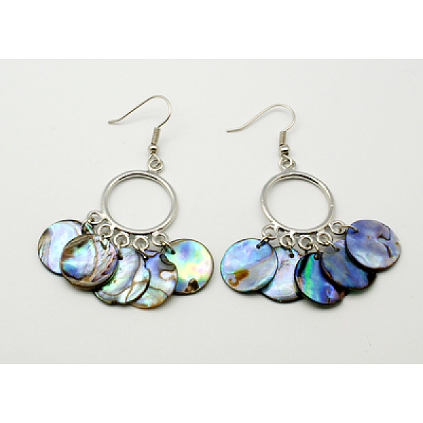 PandaHall Natural Abalone Shell/Paua ShellChandelier Earrings, with Brass Earring Hooks, Colorful, Size: about 31mm wide, 60mm long, 3.8mm...
PandaHall Natural Abalone Shell/Paua ShellChandelier Earrings, with Brass Earring Hooks, Colorful, Size: about 31mm wide, 60mm long, 3.8mm...
