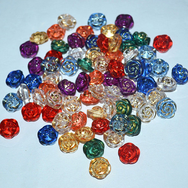 PandaHall 1-Hole Rose Plastic Shank Buttons, Mixed Color, 12.5mm, Hole: 1.5mm, about 500pcs/bag Plastic Flower Multicolor
PandaHall 1-Hole Rose Plastic Shank Buttons, Mixed Color, 12.5mm, Hole: 1.5mm, about 500pcs/bag Plastic Flower Multicolor