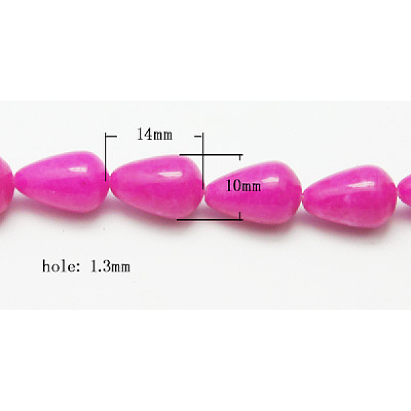 PandaHall Natural Jade Beads Strands, Natural White Jade, Dyed, Teardrop, Magenta, 12~14x10mm, Hole: 1.3mm, 28pcs/strand, 15.35 inch White..., Pink
PandaHall Natural Jade Beads Strands, Natural White Jade, Dyed, Teardrop, Magenta, 12~14x10mm, Hole: 1.3mm, 28pcs/strand, 15.35 inch White..., Pink