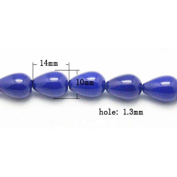 PandaHall Natural Jade Beads Strands, Natural White Jade, Dyed, Teardrop, Blue, 12~14x10mm, Hole: 1.3mm, 28pcs/strand, 15.35 inch White Jade...
PandaHall Natural Jade Beads Strands, Natural White Jade, Dyed, Teardrop, Blue, 12~14x10mm, Hole: 1.3mm, 28pcs/strand, 15.35 inch White Jade...