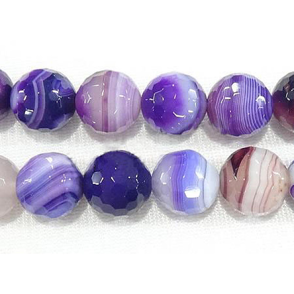 PandaHall Natural Madagascar Agate Beads Strands, Striped Agate/Banded Agate, Faceted, Round, Dyed & Heated, Purple, 10mm Banded Agate Round...
PandaHall Natural Madagascar Agate Beads Strands, Striped Agate/Banded Agate, Faceted, Round, Dyed & Heated, Purple, 10mm Banded Agate Round...