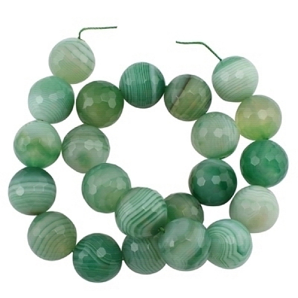 PandaHall Gemstone Beads Strand, Natural Striped Agate/Banded Agate, Natural, Faceted Round, Dyed, Green, about 6mm in diameter, hole: 1mm...
PandaHall Gemstone Beads Strand, Natural Striped Agate/Banded Agate, Natural, Faceted Round, Dyed, Green, about 6mm in diameter, hole: 1mm...