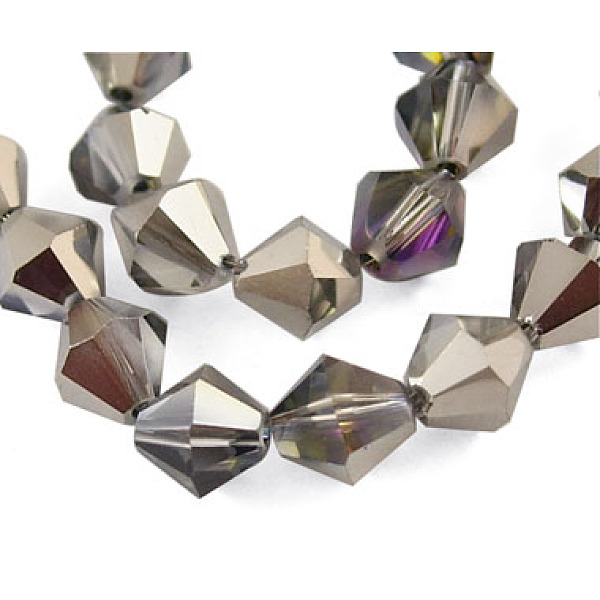 PandaHall Electroplate Glass Beads Strands, Bicone, Silver, 6mm, Hole: 1mm, about 46pcs/strand, 10.63 inch Glass Bicone Silver
PandaHall Electroplate Glass Beads Strands, Bicone, Silver, 6mm, Hole: 1mm, about 46pcs/strand, 10.63 inch Glass Bicone Silver