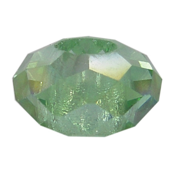 PandaHall Glass European Beads, Large Hole Beads, No Metal Core, Faceted, Rondelle, Spring Green, 14x8mm, Hole: 5mm Glass Rondelle
PandaHall Glass European Beads, Large Hole Beads, No Metal Core, Faceted, Rondelle, Spring Green, 14x8mm, Hole: 5mm Glass Rondelle