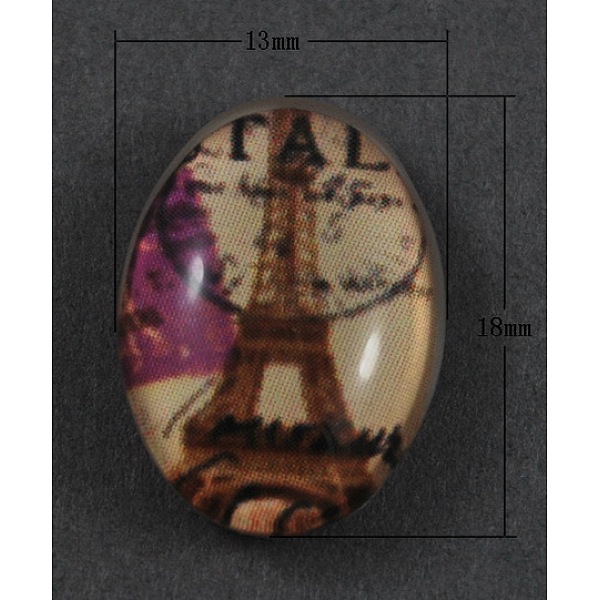PandaHall Tempered Glass Cabochons, Oval, Chocolate, Size: about 18mm long, 13mm wide, 6mm thick Glass Oval Brown
PandaHall Tempered Glass Cabochons, Oval, Chocolate, Size: about 18mm long, 13mm wide, 6mm thick Glass Oval Brown