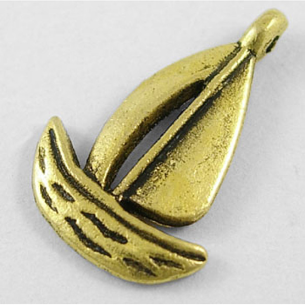 PandaHall Tibetan Style Alloy Sailing Boat Pendants, Lead Free and Cadmium Free, Antique Golden, 19x13mm, Hole: 1mm Alloy Vehicle
PandaHall Tibetan Style Alloy Sailing Boat Pendants, Lead Free and Cadmium Free, Antique Golden, 19x13mm, Hole: 1mm Alloy Vehicle