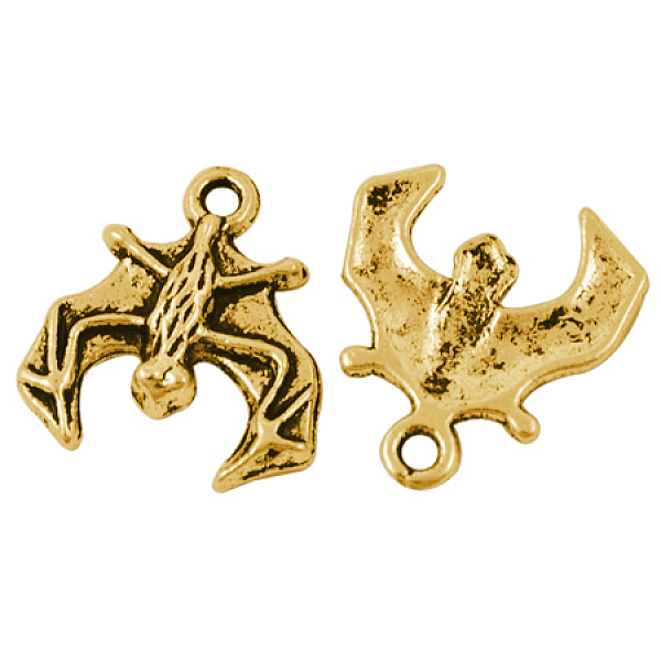 PandaHall Tibetan Style Alloy Pendants, Lead Free and Cadmium Free, Halloween, Bat, Antique Golden, 18x17.5x3mm, Hole: 2mm Alloy Bat
PandaHall Tibetan Style Alloy Pendants, Lead Free and Cadmium Free, Halloween, Bat, Antique Golden, 18x17.5x3mm, Hole: 2mm Alloy Bat