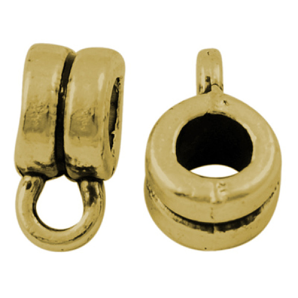 PandaHall Tibetan Style Hangers, Bail Beads, Lead Free and Nickel Free and Cadmium Free, Antique Golden, Size: about 9mm long, 4mm wide...
PandaHall Tibetan Style Hangers, Bail Beads, Lead Free and Nickel Free and Cadmium Free, Antique Golden, Size: about 9mm long, 4mm wide...