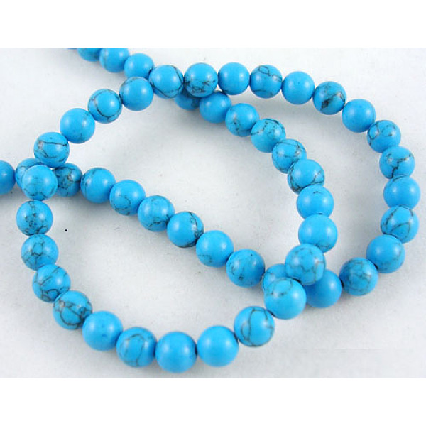 PandaHall Gemstone Bead Strand, Synthetic Turquoise Beads, Dyed, Round, 6mm, Hole:0.8mm, 60pcs/strands, 15.5 inch Synthetic Turquoise Round..., Blue
PandaHall Gemstone Bead Strand, Synthetic Turquoise Beads, Dyed, Round, 6mm, Hole:0.8mm, 60pcs/strands, 15.5 inch Synthetic Turquoise Round..., Blue