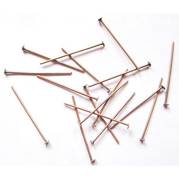 PandaHall Iron Flat Head Pins, Cadmium Free & Nickel Free & Lead Free, Red Copper, 20x0.75~0.8mm, Head: 2.5mm, about 9700pcs/1000g Iron
PandaHall Iron Flat Head Pins, Cadmium Free & Nickel Free & Lead Free, Red Copper, 20x0.75~0.8mm, Head: 2.5mm, about 9700pcs/1000g Iron