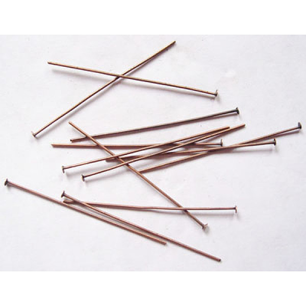 PandaHall Iron Flat Head Pins, Nickel Free, Red Copper Color, Size: about 5.0cm long, 0.75~0.8mm thick, head: 2mm, about 5000pcs/1000g Iron
PandaHall Iron Flat Head Pins, Nickel Free, Red Copper Color, Size: about 5.0cm long, 0.75~0.8mm thick, head: 2mm, about 5000pcs/1000g Iron