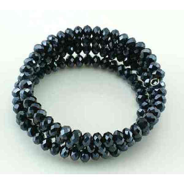 PandaHall Carnival Jewelry, Mardi Gras Wrap Bracelets, Crystal Glass Bracelets, Black, Bracelets: about 55mm inner diameter Glass Black
PandaHall Carnival Jewelry, Mardi Gras Wrap Bracelets, Crystal Glass Bracelets, Black, Bracelets: about 55mm inner diameter Glass Black