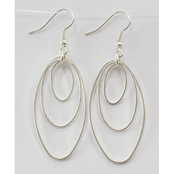 PandaHall Iron Earring, Pairs: about 56mm long, Silver Color, brass Ring, Oval, Silver Color, about 20mm wide, 40mm long, Sold per 100 pairs...
PandaHall Iron Earring, Pairs: about 56mm long, Silver Color, brass Ring, Oval, Silver Color, about 20mm wide, 40mm long, Sold per 100 pairs...