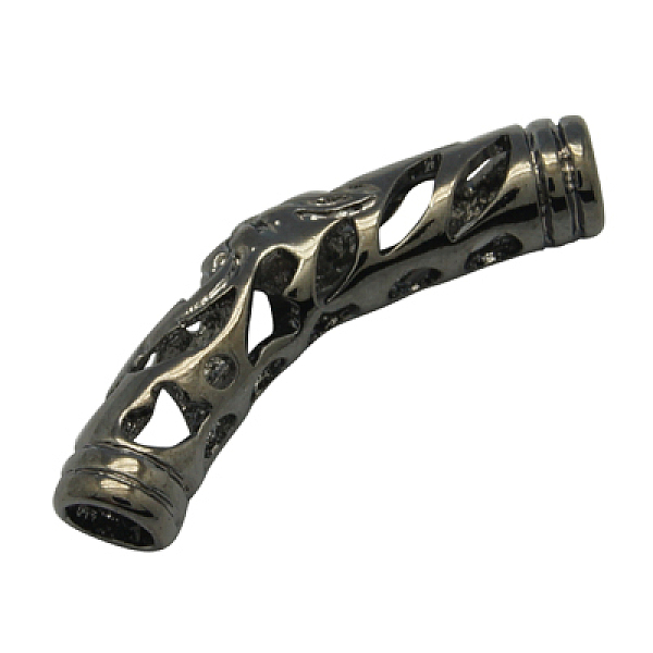 PandaHall Brass Tube Beads, Hollow, Curved, Tube, Gunmetal Color, about 26mm long, 5mm thick, hole: 3.5mm Brass Tube
PandaHall Brass Tube Beads, Hollow, Curved, Tube, Gunmetal Color, about 26mm long, 5mm thick, hole: 3.5mm Brass Tube