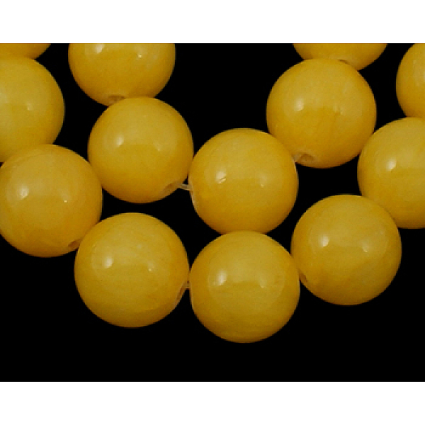 PandaHall Natural Yellow Jade Beads Strands, Round, Dyed, Yellow, about 10mm in diameter, hole: 1mm, about 40 pcs/strand, 16 inch Yellow...
PandaHall Natural Yellow Jade Beads Strands, Round, Dyed, Yellow, about 10mm in diameter, hole: 1mm, about 40 pcs/strand, 16 inch Yellow...
