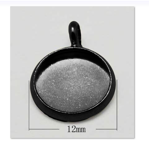 PandaHall Brass Pendant Cabochon Settings, Plain Edge Bezel Cups, Nickel Free, Gunmetal, Tray: 10mm, 12x2mm, Hole: 3mm Brass Flat Round
PandaHall Brass Pendant Cabochon Settings, Plain Edge Bezel Cups, Nickel Free, Gunmetal, Tray: 10mm, 12x2mm, Hole: 3mm Brass Flat Round