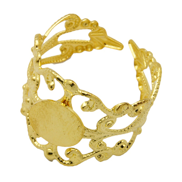 PandaHall Brass Filigree Ring Components, Pad Ring Base Findings, For Vintage Rings Making, Adjustable, Golden, Size: Ring: about 17mm inner...
PandaHall Brass Filigree Ring Components, Pad Ring Base Findings, For Vintage Rings Making, Adjustable, Golden, Size: Ring: about 17mm inner...