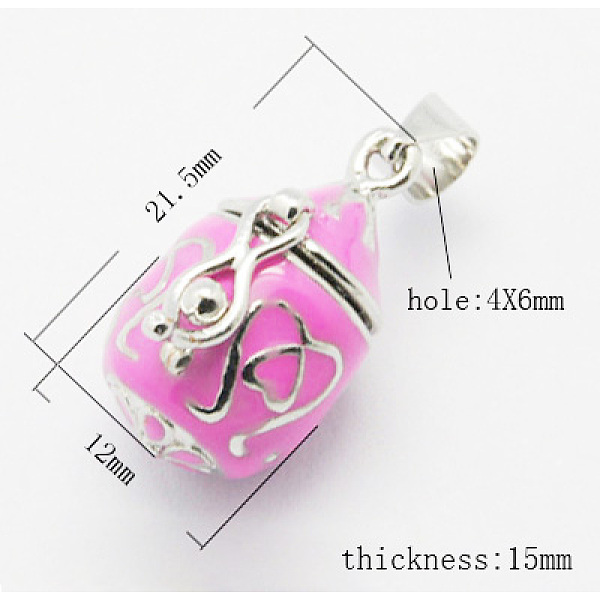 PandaHall Brass Prayer Box Pendants, Enamel, Barrel, Nickel Color, Hot Pink, Size: about 21.5mm long, 12mm wide, 15mm thick, hole: 4mm wide...
PandaHall Brass Prayer Box Pendants, Enamel, Barrel, Nickel Color, Hot Pink, Size: about 21.5mm long, 12mm wide, 15mm thick, hole: 4mm wide...