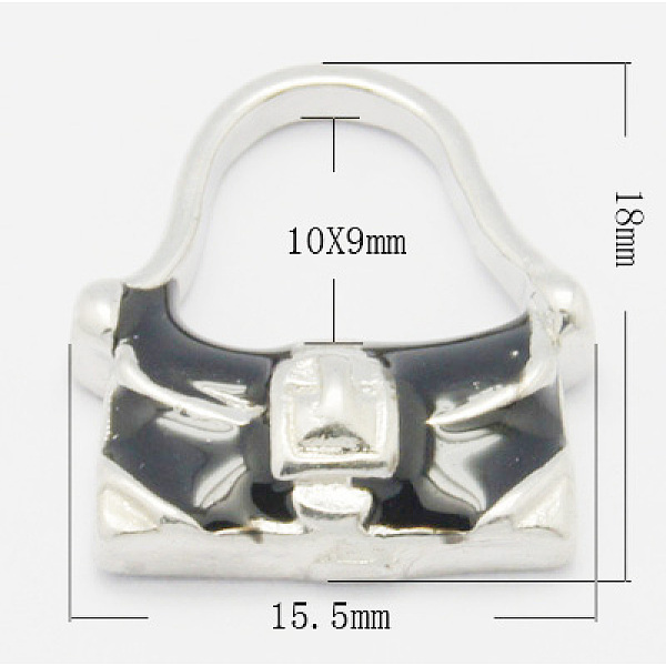 PandaHall Brass Enamel Pendants, Lead Free & Nickel Free, Handbag, Platinum Color, Black, 18x15.5x4mm, Hole: 9x10mm Brass+Enamel Bag Black
PandaHall Brass Enamel Pendants, Lead Free & Nickel Free, Handbag, Platinum Color, Black, 18x15.5x4mm, Hole: 9x10mm Brass+Enamel Bag Black