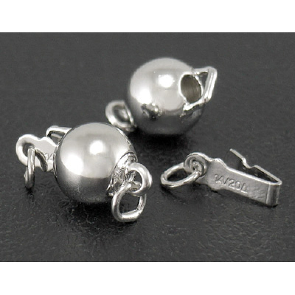 PandaHall Bead Box Clasps, Brass Clasps, Platinum, Nickel Free, 15.5x8mm, Hole: 1mm Brass Round
PandaHall Bead Box Clasps, Brass Clasps, Platinum, Nickel Free, 15.5x8mm, Hole: 1mm Brass Round