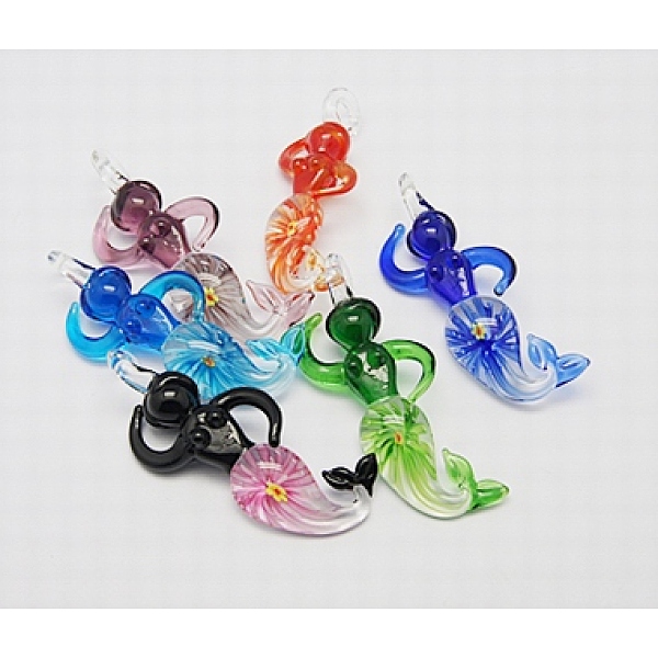 PandaHall Handmade Inner Flower Lampwork Big Pendants, Mermaid, Mixed Color, Size: about 33mm wide, 62mm long, 14mm thick, hole: 6mm...
PandaHall Handmade Inner Flower Lampwork Big Pendants, Mermaid, Mixed Color, Size: about 33mm wide, 62mm long, 14mm thick, hole: 6mm...