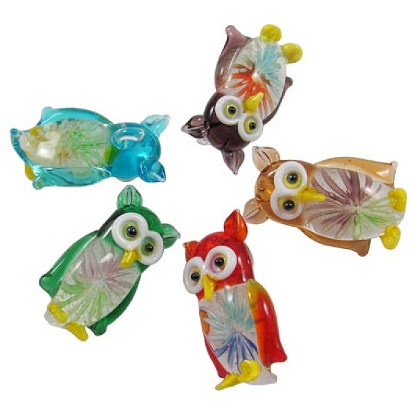 PandaHall Handmade Lampwork Pendants, with Inner Flower, for Halloween, Owl, Mixed Color, 23x39mm Lampwork Owl Multicolor
PandaHall Handmade Lampwork Pendants, with Inner Flower, for Halloween, Owl, Mixed Color, 23x39mm Lampwork Owl Multicolor