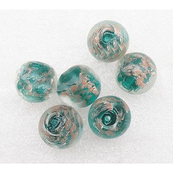 PandaHall Handmade Lampwork Beads, with Gold Sand, Round, Cyan, Size: about 12mm in diameter, hole: 2mm Lampwork Round Cyan
PandaHall Handmade Lampwork Beads, with Gold Sand, Round, Cyan, Size: about 12mm in diameter, hole: 2mm Lampwork Round Cyan