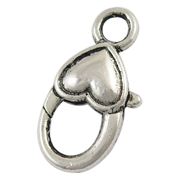 PandaHall Tibetan Silver Clasps, Heart Lobster Claw Clasp, Cadmium Free & Nickel Free & Lead Free, Antique Silver, 27x14x6mm, Hole: 3.5mm...
PandaHall Tibetan Silver Clasps, Heart Lobster Claw Clasp, Cadmium Free & Nickel Free & Lead Free, Antique Silver, 27x14x6mm, Hole: 3.5mm...
