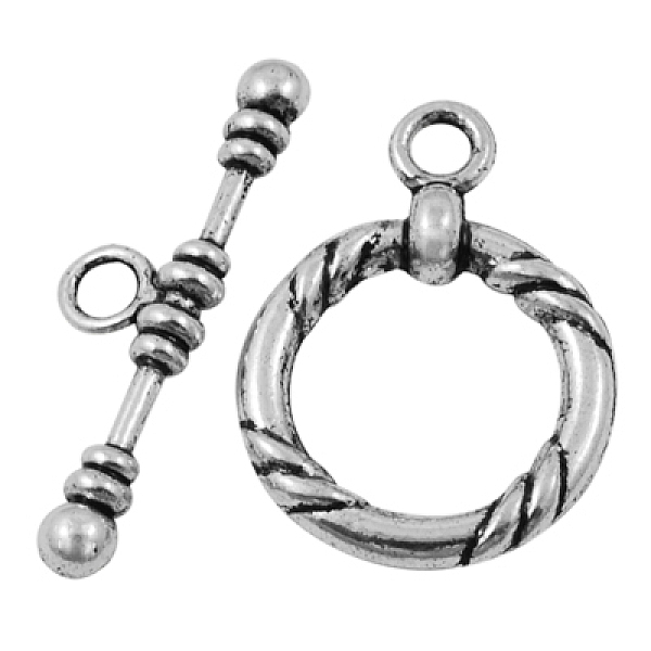 PandaHall Tibetan Style Toggle Clasps, Lead Free and Cadmium Free, Antique Silver, 34x4x4mm, Hole: 3.5mm Alloy Ring
PandaHall Tibetan Style Toggle Clasps, Lead Free and Cadmium Free, Antique Silver, 34x4x4mm, Hole: 3.5mm Alloy Ring
