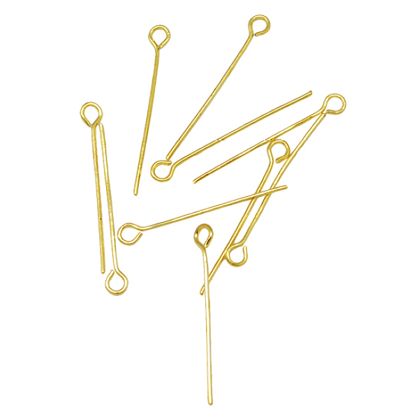 PandaHall Mix Iron Eye Pin, Nickel Free, Golden Color, Size: about 1.6cm~5.0cm long, 0.7mm thick Iron
PandaHall Mix Iron Eye Pin, Nickel Free, Golden Color, Size: about 1.6cm~5.0cm long, 0.7mm thick Iron
