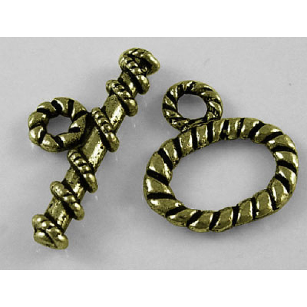 PandaHall Tibetan Style Toggle Clasps, Oval, Lead Free and Cadmium Free, Antique Bronze, 15.5x15mm, Hole: 2mm Alloy Oval
PandaHall Tibetan Style Toggle Clasps, Oval, Lead Free and Cadmium Free, Antique Bronze, 15.5x15mm, Hole: 2mm Alloy Oval