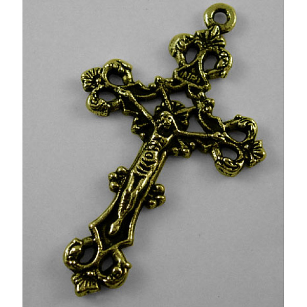 PandaHall Tibetan Style Alloy Pendants, For Easter, Crucifix Cross Pendant, Antique Bronze, Lead Free and Cadmium Free, 43.5x26x3mm, Hole...
PandaHall Tibetan Style Alloy Pendants, For Easter, Crucifix Cross Pendant, Antique Bronze, Lead Free and Cadmium Free, 43.5x26x3mm, Hole...