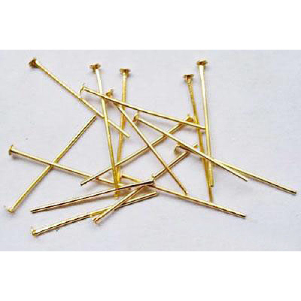 PandaHall Iron Flat Head Pins, Cadmium Free & Nickel Free & Lead Free, Golden, 26x0.75~0.8mm, 20 Gauge, 8400pcs/1000g, Head: 2mm Iron
PandaHall Iron Flat Head Pins, Cadmium Free & Nickel Free & Lead Free, Golden, 26x0.75~0.8mm, 20 Gauge, 8400pcs/1000g, Head: 2mm Iron