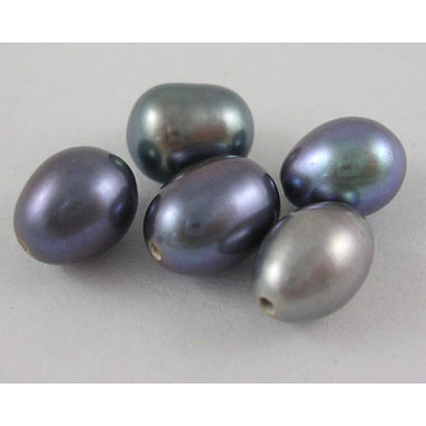 PandaHall Natural Cultured Freshwater Pearl Beads, Half Drilled Hole, Grade AA, teardrop, Dyed, Peacock, about 6~7mm in diameter, hole..., Gray
PandaHall Natural Cultured Freshwater Pearl Beads, Half Drilled Hole, Grade AA, teardrop, Dyed, Peacock, about 6~7mm in diameter, hole..., Gray