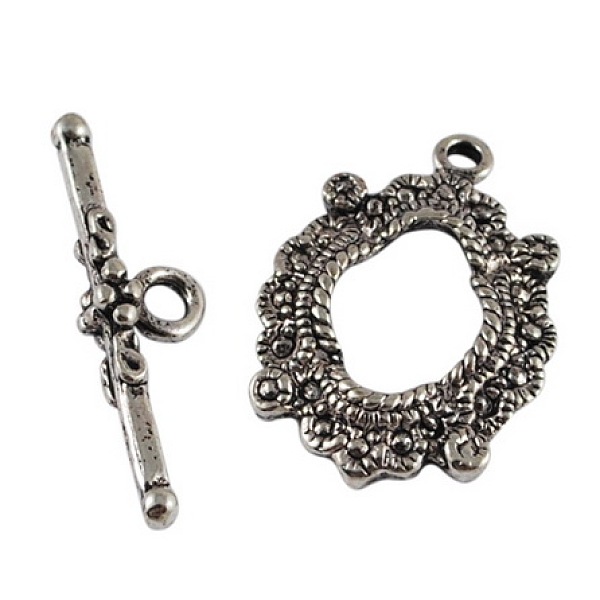 PandaHall Alloy Toggle Clasps, Cadmium Free & Lead Free, Platinum Color, Oval: 24x17mm, Hole: 2mm, Bar: 26x7mm, Hole: 2.5mm Alloy Oval
PandaHall Alloy Toggle Clasps, Cadmium Free & Lead Free, Platinum Color, Oval: 24x17mm, Hole: 2mm, Bar: 26x7mm, Hole: 2.5mm Alloy Oval